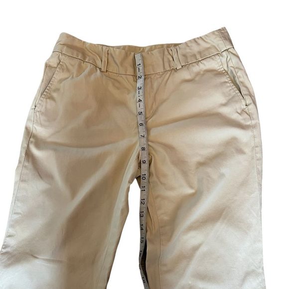 BANANA REPUBLIC Martin Tan Stretch Wide Leg Cuffed Mid Rise Khaki Pant 4 - Picture 7 of 10
